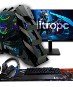 NitroPC Pack Nitro Plus v2 | PC Gaming Complet | Utilisateur Entraînés | Joueurs Pros | Bureau Gaming