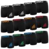 L&K 8/12 Pack M-5XL shorts hommes rétro en coton classiques couleurs unies