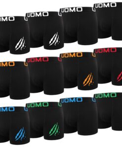 L&K 8/12 Pack M-5XL shorts hommes rétro en coton classiques couleurs unies