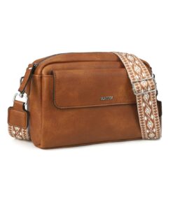 Gladdon Sac Bandoulière Femme Léger et Imperméable, Sac à Main en Cuir avec Bandoulière Amovible pour Usage Quotidien, P