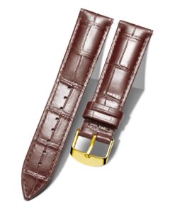 BINLUN Bracelet de Montre en Étui de Crocodile Véritable pour Hommes et Femmes - Étanche, Rapide Dégagement, 10 Couleur