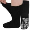 CHaussettes Diabétiques Antidérapantes LOFIR Pour Homme: Chaussettes Sans Elastique en Coton Sans Coutures Extra Large 3