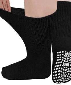 CHaussettes Diabétiques Antidérapantes LOFIR Pour Homme: Chaussettes Sans Elastique en Coton Sans Coutures Extra Large 3