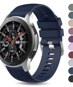 Bracelet Wanme pour Samsung Galaxy Watch 46 mm / Sportif / Silicone / Taille 45 mm / Compatible Galaxy Watch 4