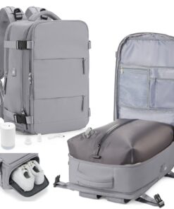 Sac à dos sous vide HPLQQ P4-Gris pour homme et femme pour voyage avec pompe et compression