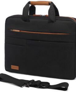 LOVEVOOK Sac Portatif Ordinateur 17.3'' Imperméable Noir pour Hommes Femmes Voyage Travail (17.3'', Noir) LOVEVOOK Malle