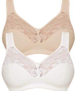 Susa Standard Soutien-Gorge Semi-Transparent Lot de 2 Femmes[Vente en ligne]-Compatible Taille[Offre exclusive en taille