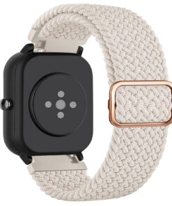 Bracelet d'replacement Amazfit wanme pour GTS 2 Mini/GTS 4 Mini et Bip/U Pro/3 Pro (20mm, Élastique en nylon tressé régl