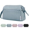 Narwey Grande Trousse de Toilette Voyage Bleu Gris pour Femme avec Organisateur et Sac Cosmétique