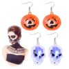 Hifot LED Lueur Boucles d'oreilles Halloween Crâne Citrouille pour Homme et Femme, Idéaux pour la Fête d'Halloween | Glo