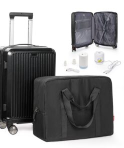 Bergsalz valise sous videRyanair Noir, Règlable et compact, Idéale pour la cabine,Noir