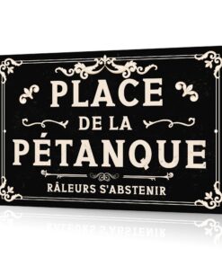 Putuo Decor - Plaque murale en aluminium noir de 19,81 x 30,48 cm pour intérieur et extérieur, style champêtre français,