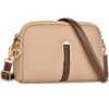 TEUEN Sac à Bandoulière Femme en Cuir, Poches Multiples 2 en 1 pour Téléphone Portable et Pochette Bandoulière - Sac Mai