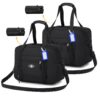BAGZY Sac de Voyage Imperméable 40x30x20cm Avion Wizzair Transavia Noir + Noir BAGZY Petit Bagage à Main 40x30x20cm Plia