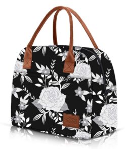 Sac à Déjeuner Moyad Isotherme Grande Capacité 12L pour Homme Femme Pique-Nique Motif Rosier