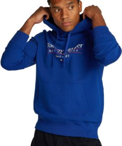 Tommy Hilfiger Sweat à Capuche Pour Homme - Chic et Confortable - Griffé et Mode - Large Choice de Couleurs - 100% Coton