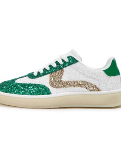 Baskets féminines glitter mode retro paillettées brillantes - chaussures de mariage élégantes antidérapantes pour marche