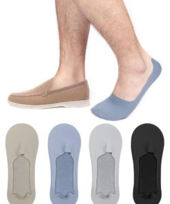 Kiiwah chaussettes basses homme invisibles respirantes antidérapantes 4 paires sport chaussettes soie