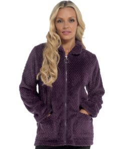 Veste d'hiver douce en polaire nid d'abeille Undercover avec poches pour femme