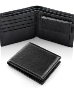 Portefeuille Homme GlasFlenth avec Protection RFID Noir Classement en Cuir PU