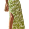 CUPSHE Jupe Floral Taille Haute A-Ligne Élégante Fente Latérale Femme Occasion Élite