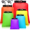 Ensemble de Sacs Séchés Étanches 15 L + 8 L + 5 L + 4 L + 3 L + 2 L pour Navigations de Plaisance et Camping | Légers et