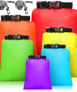 Ensemble de Sacs Séchés Étanches 15 L + 8 L + 5 L + 4 L + 3 L + 2 L pour Navigations de Plaisance et Camping | Légers et