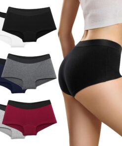 Boxers de sport en coton stretch pour femmes - Sous-vêtements féminins - Lot de 6 tailles S-2XL
