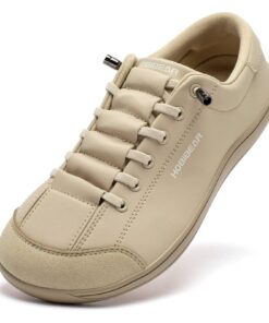 HOBIBEAR Chaussures pieds nus minimalistes en cuir larges pour homme et femme | Zero Drop | Parfaite pour trail, course
