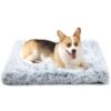 Baguuaray Matelas Moelleux et Lavable pour Chiens de très Grande Taille - Anti-anxiété - Gris, 75x50cm