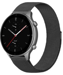 Bracelet en acier Amazfit GTR pour homme 47 mm, bracelet métal 22 mm compatibleAmazfit GTR 2 / GTR 2e / GTR 3 / GTR 3 Pr