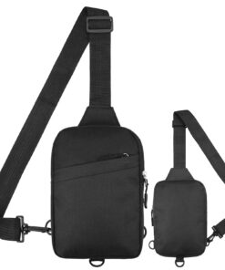 Hejo Sac Bandoulière Homme, Sac de Poitrine Homme pour Loisirs et Sports, Petit Sac Imperméable pour Hommes et Femmes, S