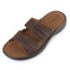 TIESTRA Sandales en Cuir pour Hommes en Été, Semelle Antidérapante pour la Plage et l'Extérieur, Chaussures à Boucles et