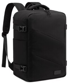 LOVEVOOK Sac à Dos Voyage pour Ryanair, Noir, 40x20x25 cm, 20 L, Homme et Femme, Compacting, Sans Odeur