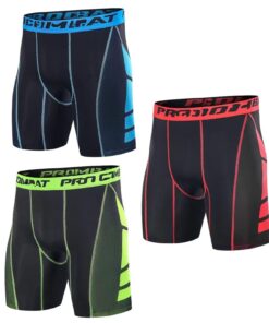 ZMNKH Shorts de Compression pour Hommes - Idéal pour la Course à Pied, l'Entraînement et la Gym - Lot de 3