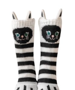 Chaussettes Femme Hiver Chaudes Antidérapantes Thermiques, Taille 36-41, Noel Épais Chaussettes Maison