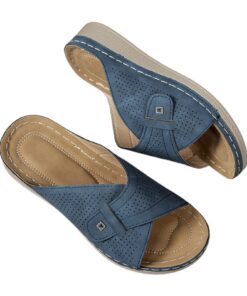 Allbestop Chaussures Compensées Été pour Femmes, Orthopédique & Comfortável Petit Talon Chic Été