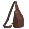 Sac à bandoulière en cuir véritable SUIKIHUM pour homme et femme Marron matSac à bandoulière en cuir véritable SUIKIHUM