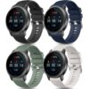 bracelet wanme compatible avec garmin forerunner 255, vivospace, noir olive vert starlight midnight blue 22mm
