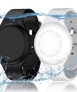 Bracelets étanches R-fun pour Enfants Apple Air Tag Tracker Noir/Blanc