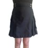 Jupe kilty utilitaire en coton noir de Tartanista pour femmes 49 cm_grade et confort "-//Tartanista, jupe kilt utilitair