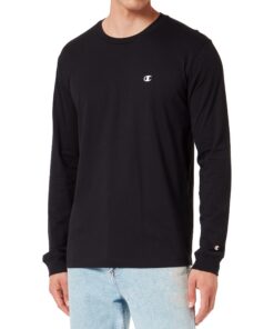 Champion Legacy Basics-L-s Crewneck T-Shirt Homme Longues Manches Mode Hiver Chic وأنيق