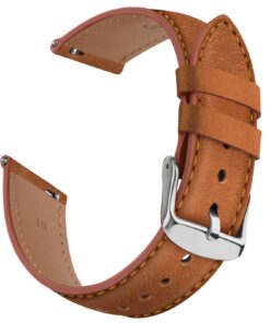 Wanme bracelet de montre en cuir 18mm 20mm 22mm, bracelet de remplacement rapide avec fermoir dégagement homme femme