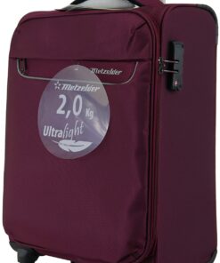 Valise Souple Taille Cabine Ultra Légère Grand Volume 43L 55x38x20cm Rouge Bordeau (Wine Red) avec Garantie 1 an