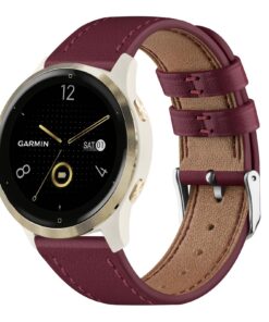 bracelet en cuir Garmin Venu 2S/3S souple 18 mm adapté souple remplacer bracelet officiel