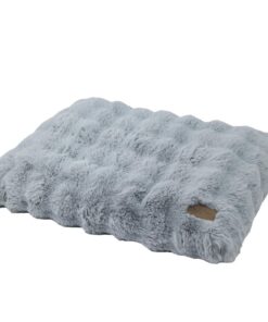 BingoPaw Panier Chien Grande Taille: 90x60x10cm, Coussin Déhoussable et Lavable en Machine, Gris
