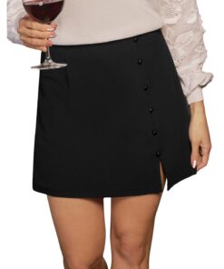 CUPSHE Mini Jupe En Jersey Élégante Et Confortable Pour Femme Avec Ourlet Découpé Et Rabats Latéraux