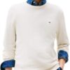 Tommy Hilfiger Pull Homme Essential Cotton avec Col Ras-du-Cou Taille M Taille L Couleur Bleu Modelé pour Le Week-End