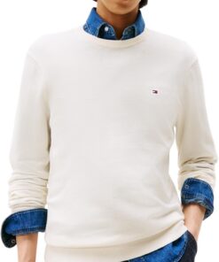 Tommy Hilfiger Pull Homme Essential Cotton avec Col Ras-du-Cou Taille M Taille L Couleur Bleu Modelé pour Le Week-End