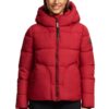 Veste d'hiver Navahoo N004 pour femme - Grande capuche et doublé - Veste chaude XS - Rouge foncé